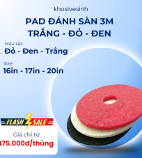 Pad chà sàn 3M - Size 16in, 17in, 20in, Màu Đỏ - Đen - Trắng (thùng 5 miếng)