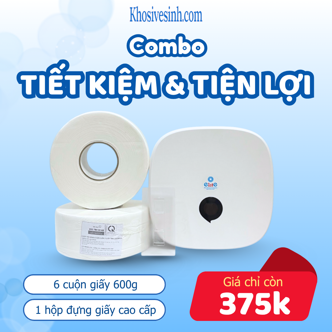 Combo 6 Cuộn Giấy Vệ Sinh 600g Kèm 1 Hộp Đựng – Tiện Lợi, Tiết Kiệm, Sạch Sẽ Cho Mọi Không Gian