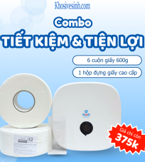 Combo 7 món: 6 cuộn giấy đa năng 600g + 1 hộp đựng giấy cuộn cao cấp