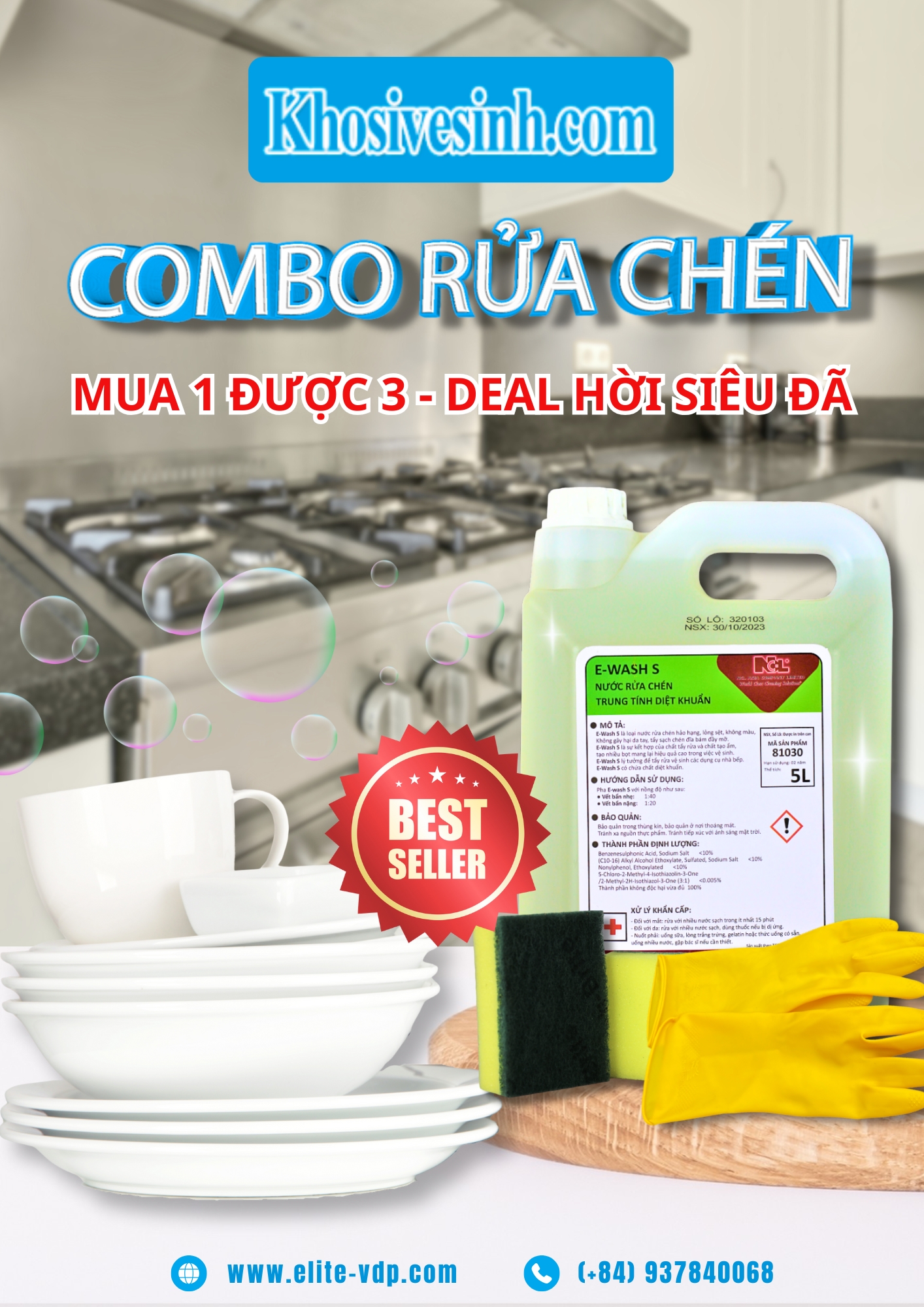 Combo Nước Rửa Chén  Mua 1 được 3 - Deal hời siêu đã