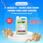 E-WASH S - NƯỚC RỬA CHÉN TRUNG TÍNH DIỆT KHUẨN 5 LÍT