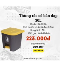 Thùng rác có bàn đạp,30L