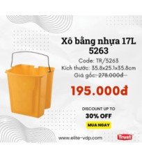 XÔ BẰNG NHỰA  17 LÍT, 5263