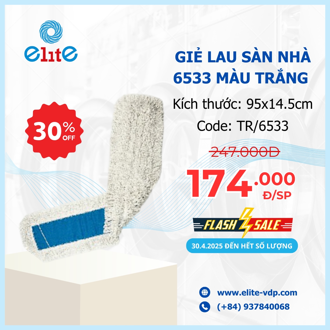 Giẻ Lau Sàn Nhà 6533 Màu Trắng