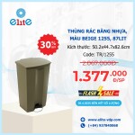 Thùng Rác Bằng Nhựa, Màu Beige 1255, 87 Lít