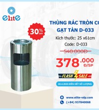 Thùng Rác Tròn Có Gạt Tàn D-033