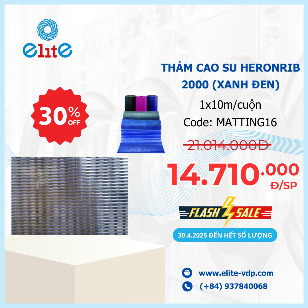 Thảm Cao Su Heronrib 2000 (Xanh Đen)