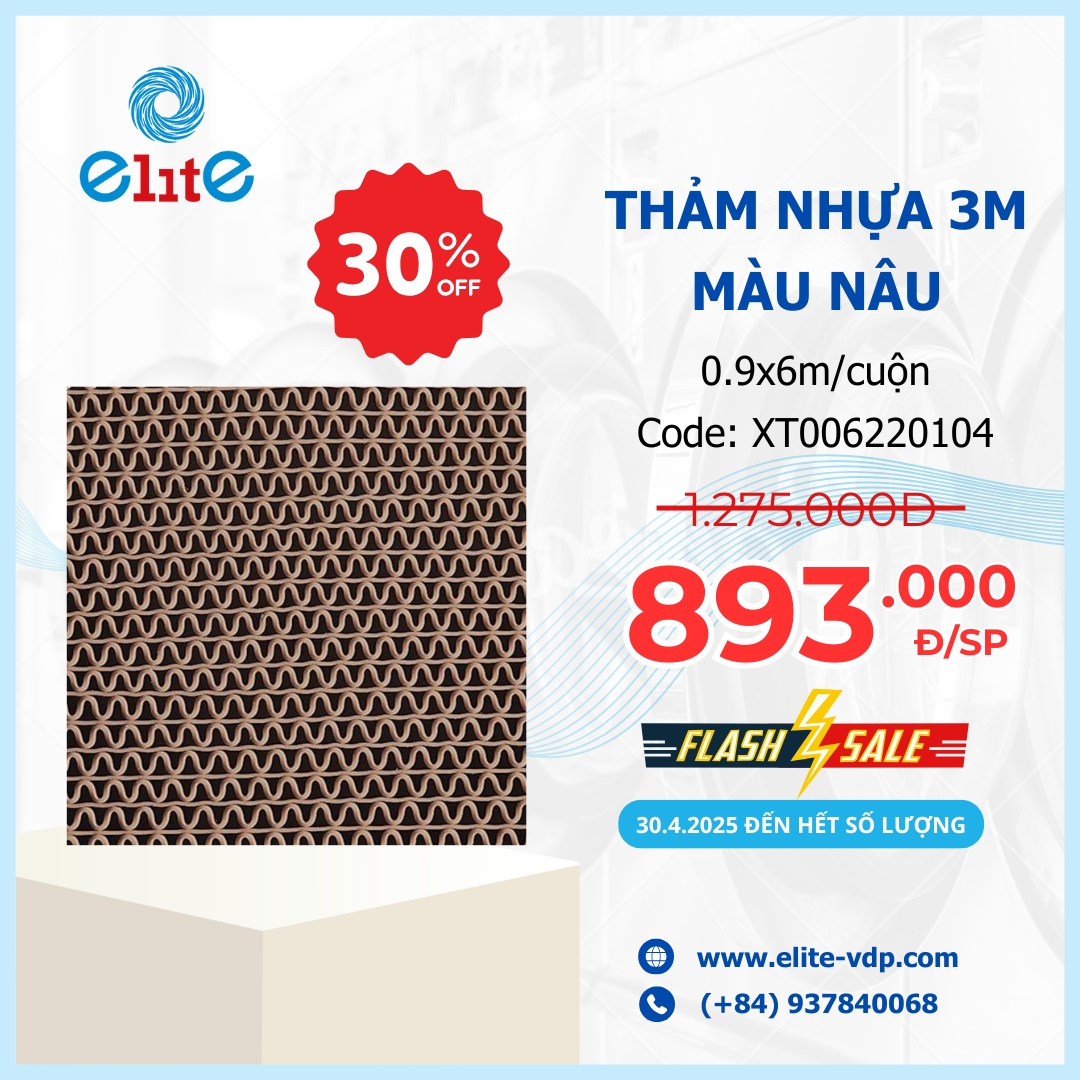 Thảm Nhựa 3M Màu Nâu