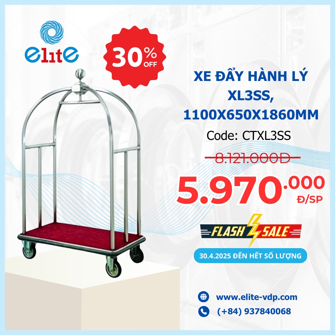 Xe Đẩy Hành Lí XL3SS, 1100x650x1860mm
