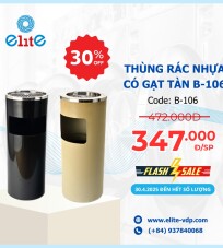 Thùng Rác Nhựa Có Gạt Tàn B-106