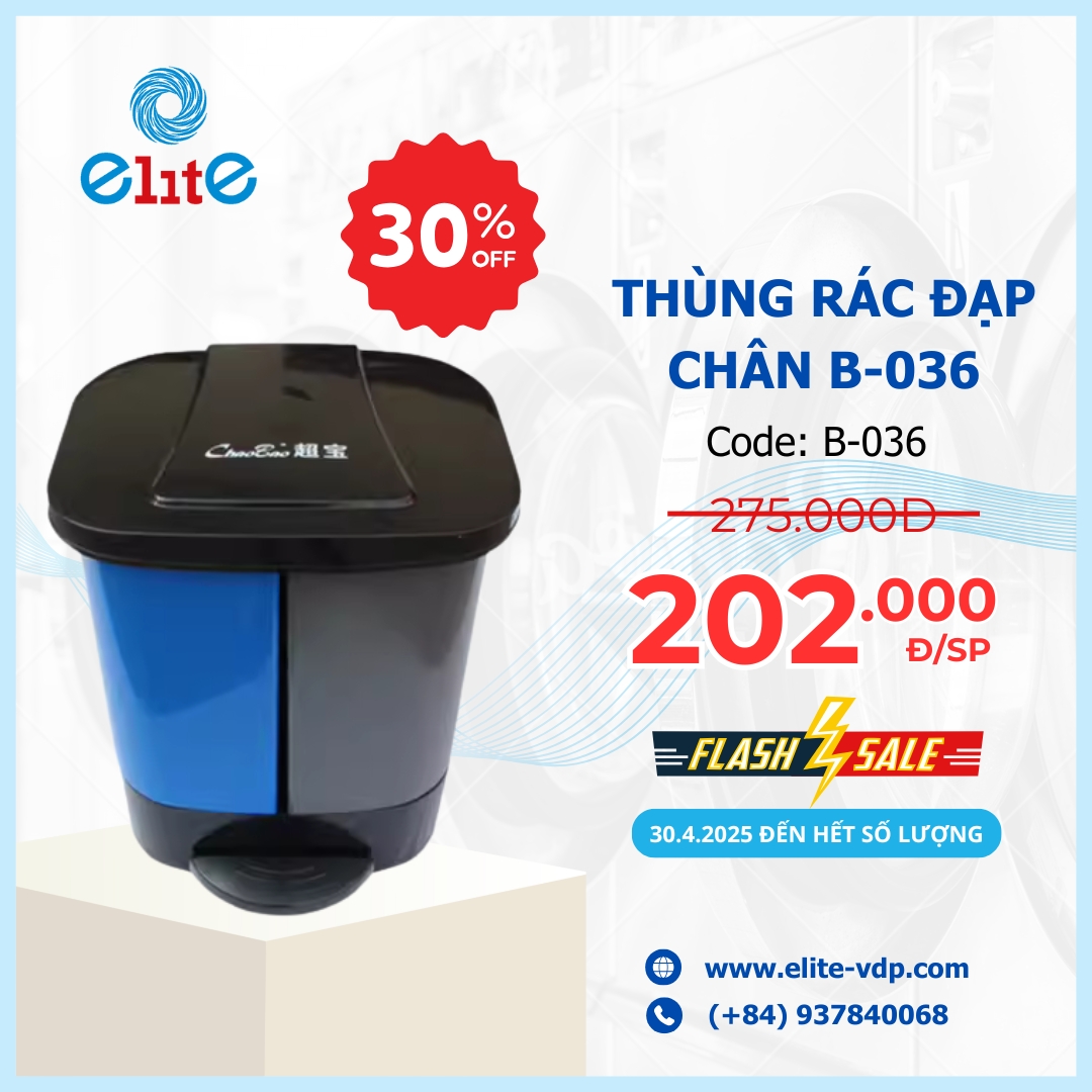 Thùng Rác Đạp Chân B-036