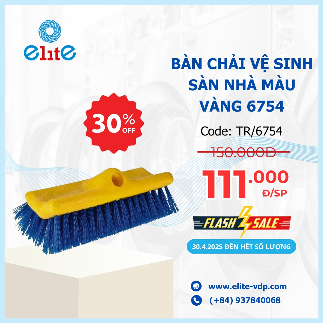 Bàn Chải Vệ Sinh Sàn Nhà Màu Vàng 6754