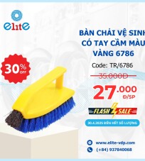 Bài Chải Vệ Sinh Có Tay Cầm Màu Vàng