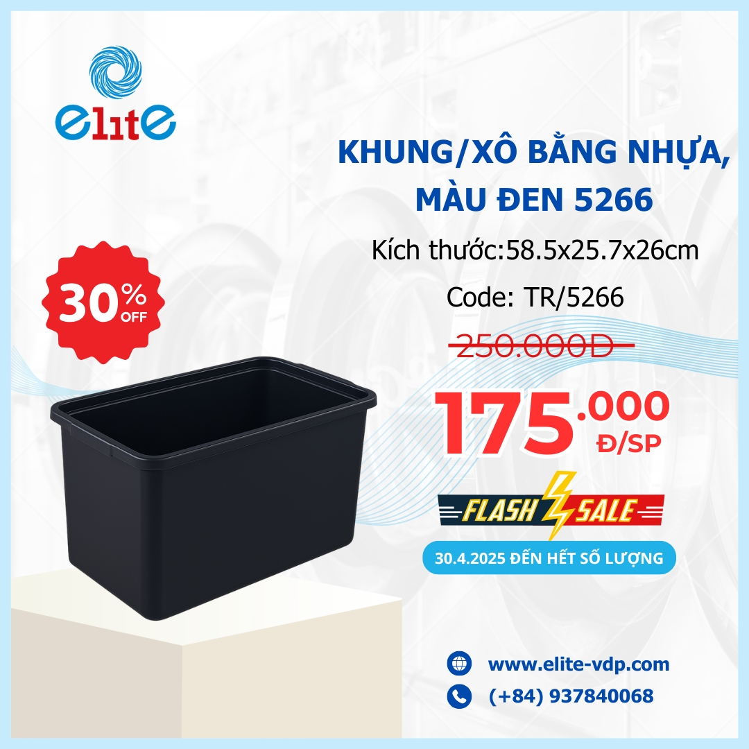 Khung/Xô Bằng Nhựa, Màu Đen 5266