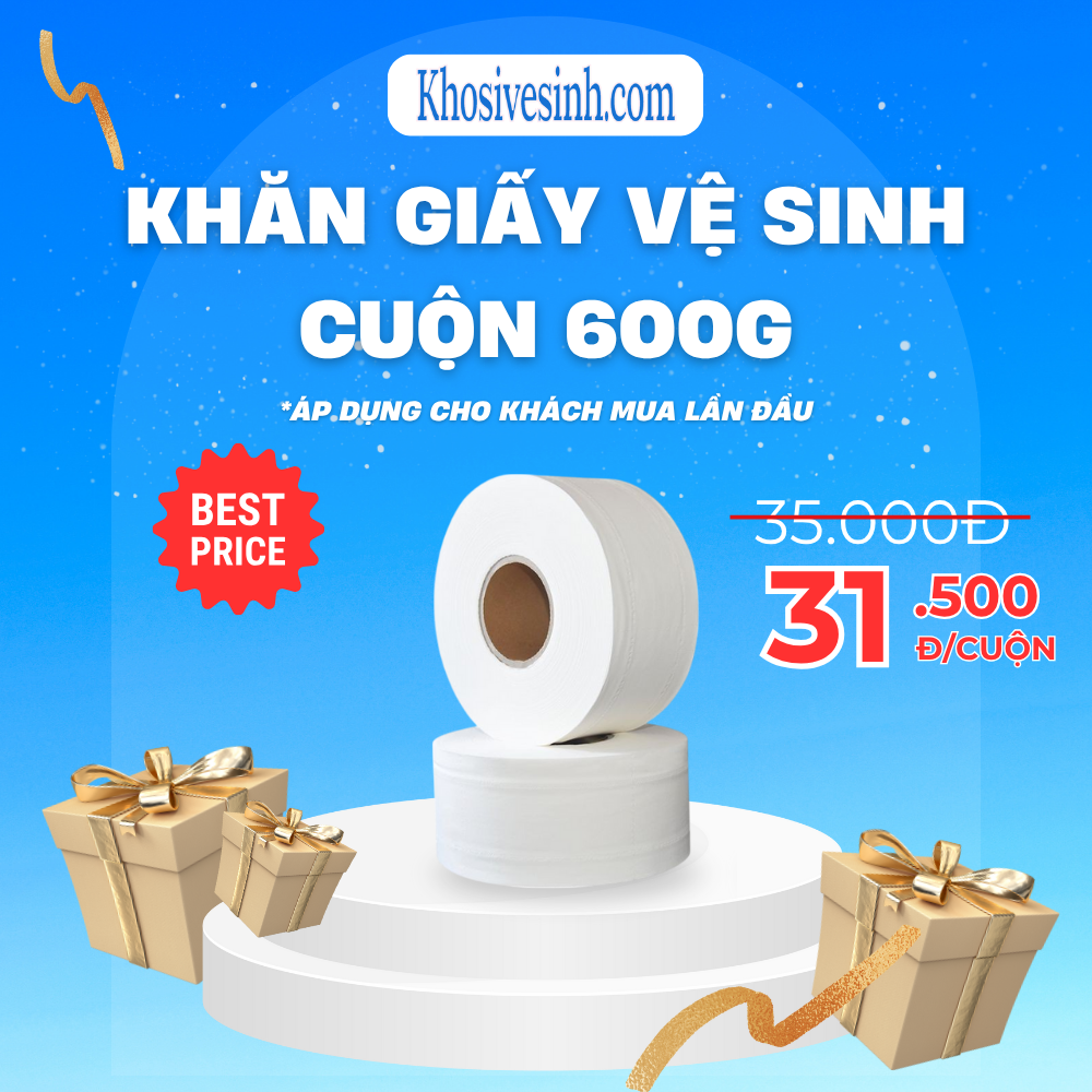 Giấy vệ sinh cuộn tròn 600g
