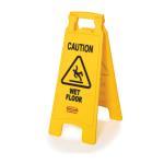 Floor Sign With Multi-Lingual "Caution" Imprint, 2-Sided 6112