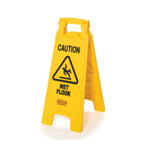 Floor Sign With Multi-Lingual "Caution" Imprint, 2-Sided 6112