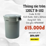 THÙNG RÁC TRÒN 120LT B-102