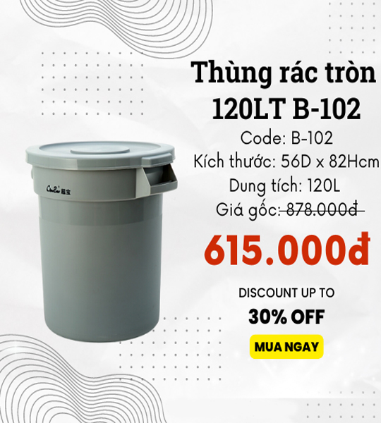 Round trash can 120LT B-102