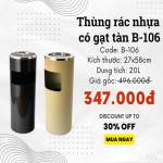 THÙNG RÁC NHỰA CÓ GẠT TÀN B-106 20 LÍT