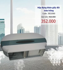 Hộp đựng khăn giấy đôi màu trắng sale