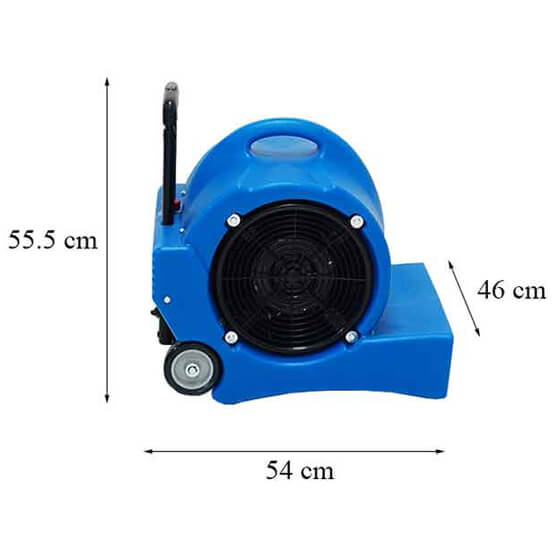 Industrial floor dryer model ANKO 1000ST, Anko brand, steel impeller