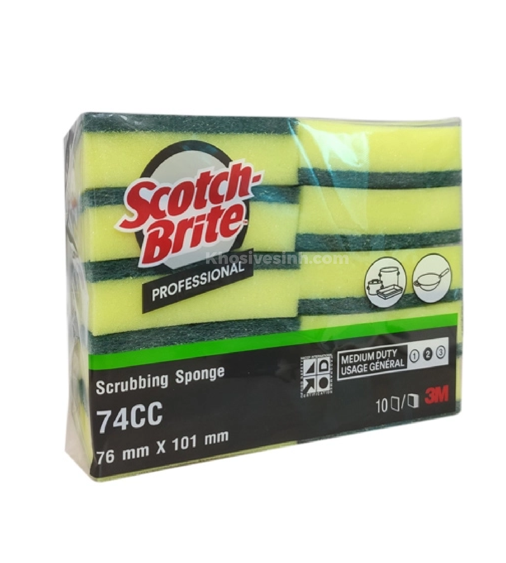 3M Scotch-Brite Professional Scrubbing Sponge 74CC