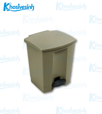Thùng rác nhựa đạp chân TRUST 1252 – 30 lít – Màu Beige