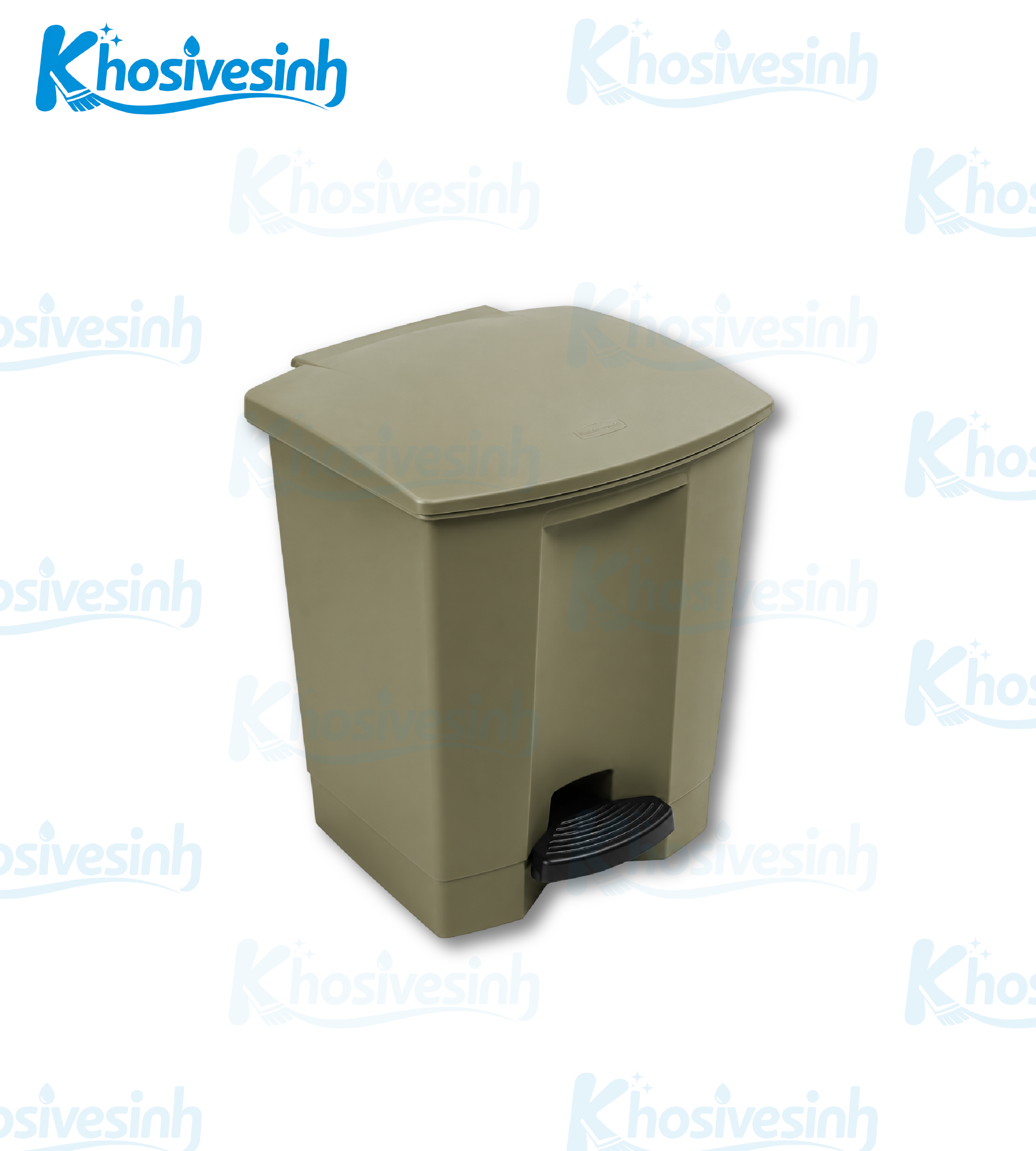 Thùng rác nhựa đạp chân TRUST 1252 – 30 lít – Màu Beige