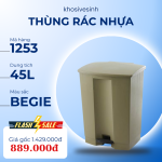 Thùng rác nhựa TRUST 45L - Màu Begie 1253