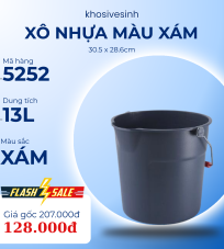 Xô nhựa xám 13L TRUST - Mã 5252
