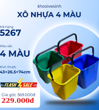 Xô nhựa 4 màu 5267