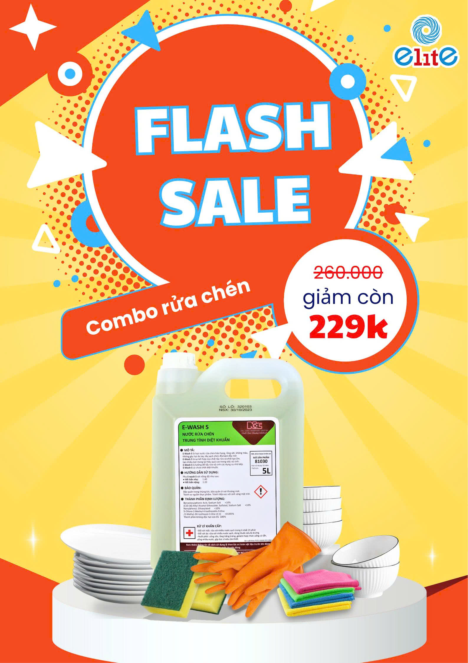 Flash Sale Combo Rửa Chén – Sắm 1 Lần, Dùng Cả Tháng